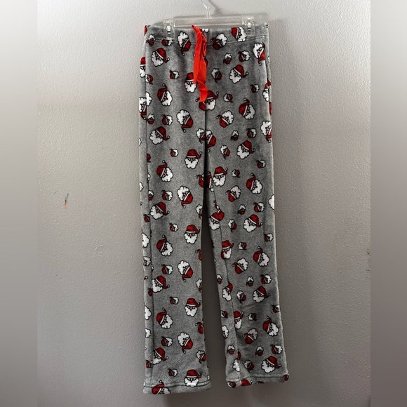 Faded Rose Women Gray Christmas Santa Claus Print Pajamas pants size XS - Picture 1 of 6